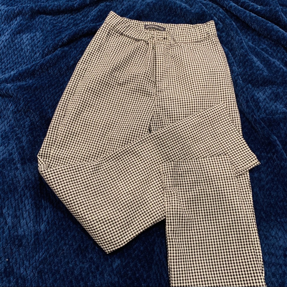 Brandy Melville Black and White Checkered Pants